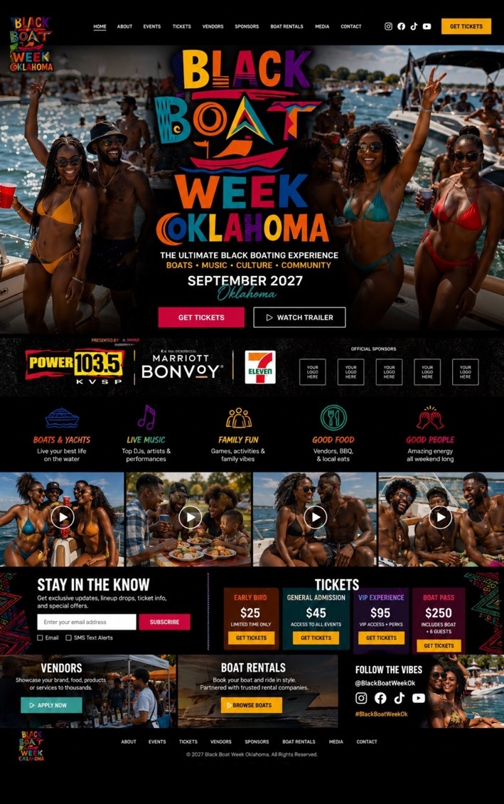 Black Boat Week Oklahoma website